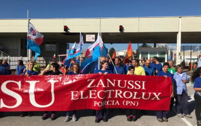 LAVORO E OCCUPAZIONE, PRESIDIO SINDACALE DAVANTI A ELECTROLUX